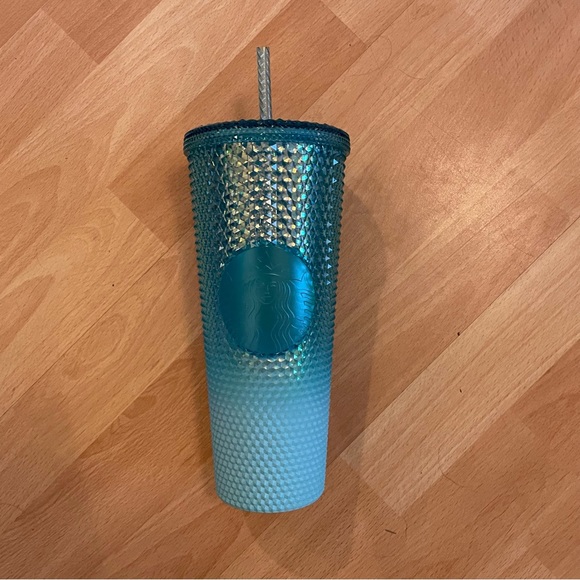 Starbucks Winter 2023 Studded Teal Ombré Tumbler 24oz - Picture 3 of 8